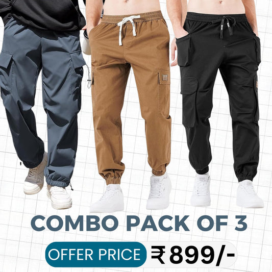 Best-Selling Cargo Pants With Comfort And Flexibility Pack of 3