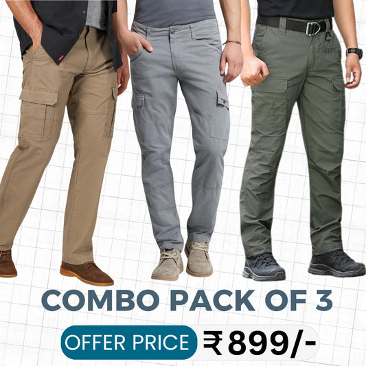 Best-Selling Cargo Pants With Comfort And Flexibility Pack of 3