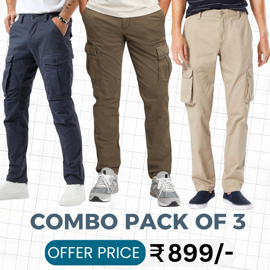 Best-Selling Cargo Pants With Comfort And Flexibility Pack of 3