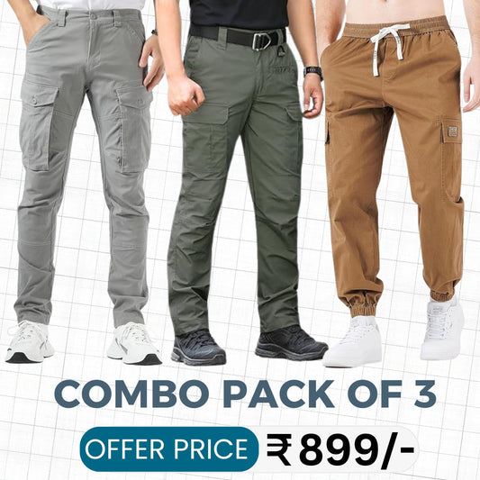 Best-Selling Cargo Pants With Comfort And Flexibility Pack of 3