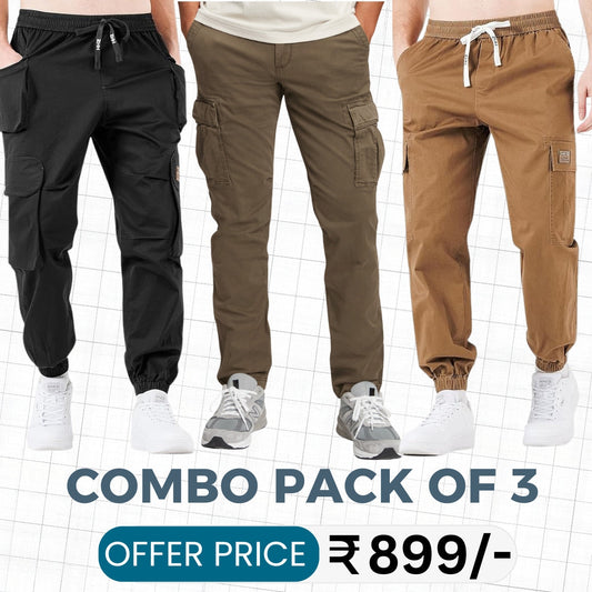 Best-Selling Cargo Pants With Comfort And Flexibility Pack of 3